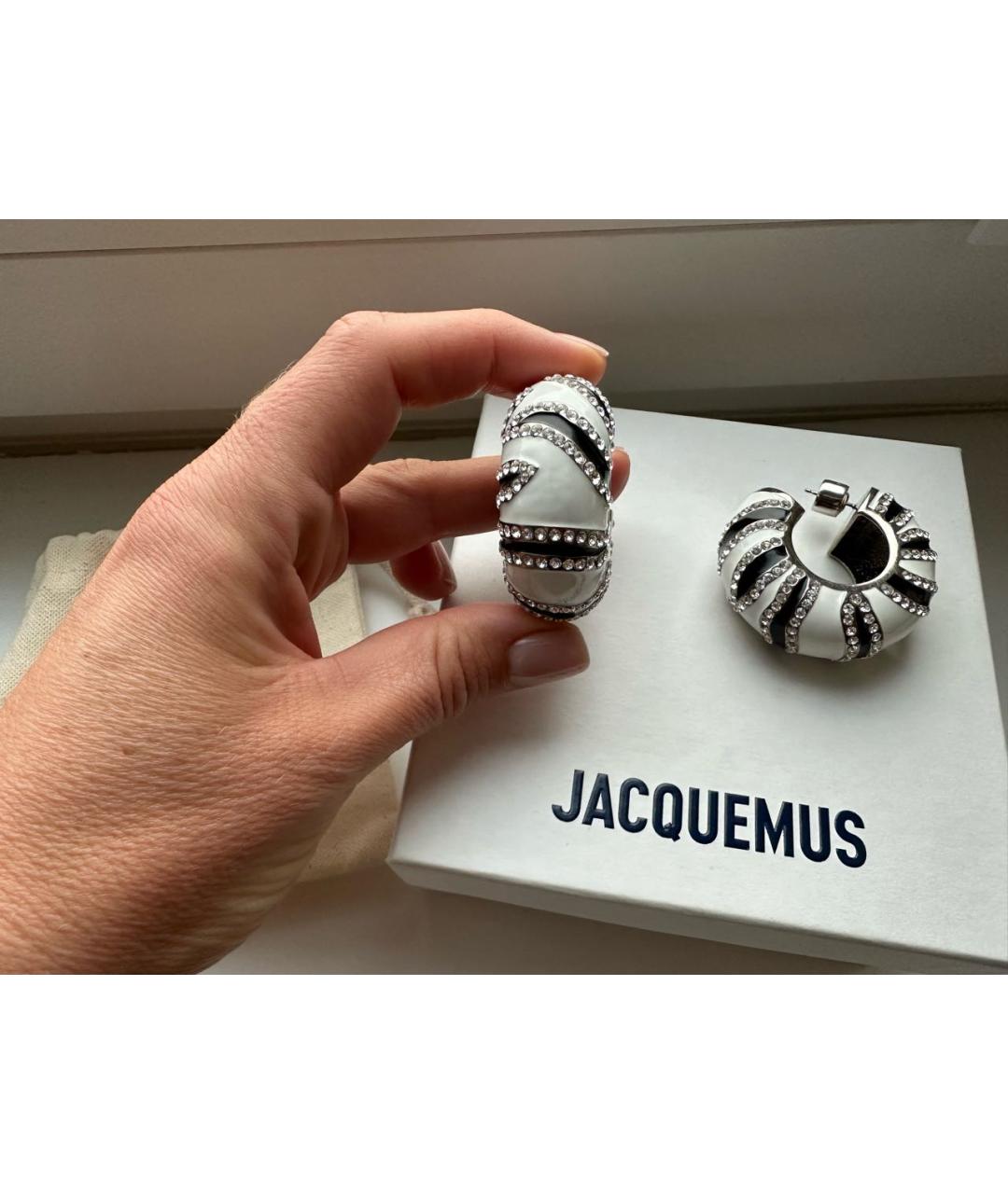 JACQUEMUS Белые серьги, фото 5