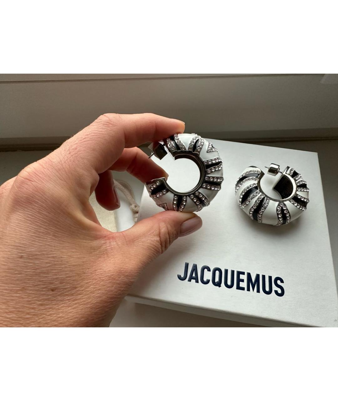 JACQUEMUS Белые серьги, фото 3