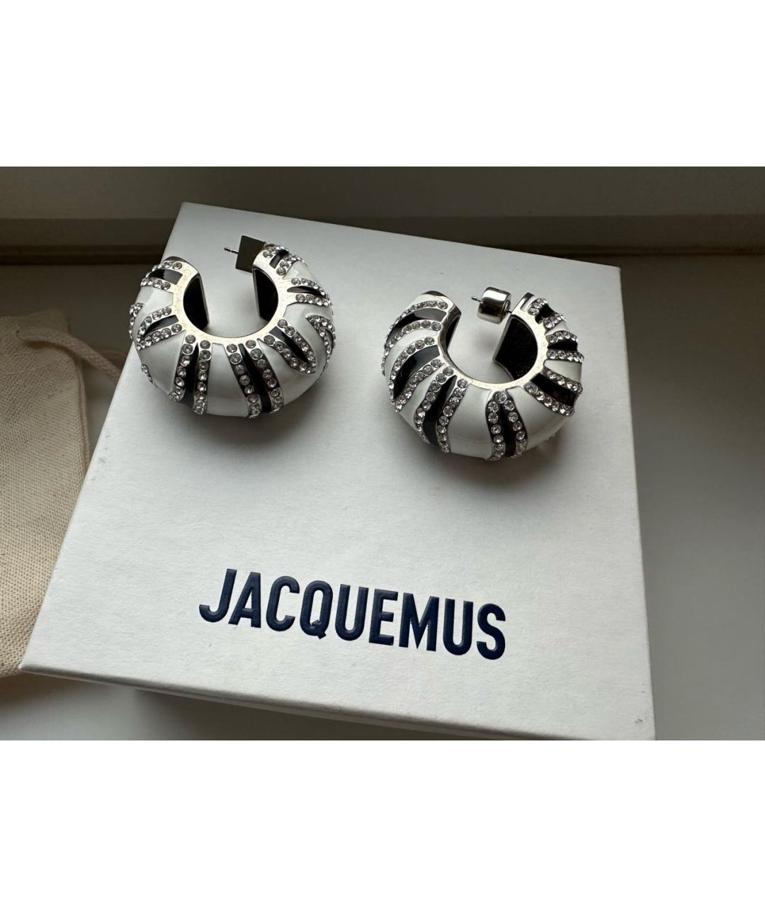 JACQUEMUS Белые серьги, фото 2