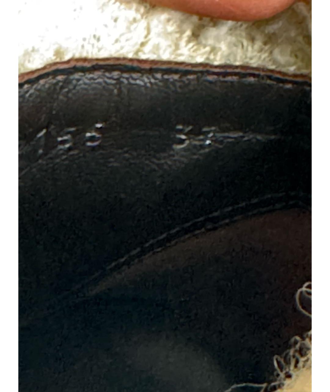 CHANEL Коричневые кожаные ботинки, фото 6