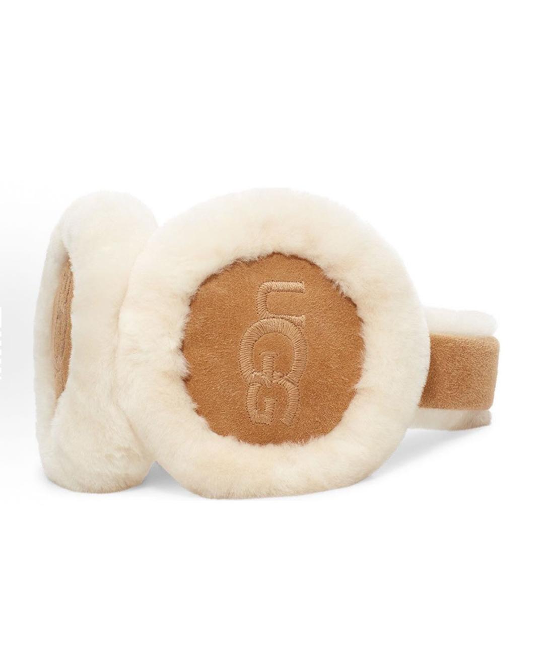 UGG AUSTRALIA Коричневые шерстяные наушники, фото 2