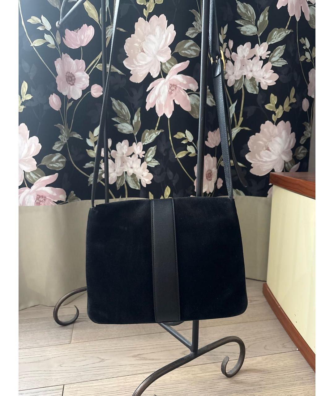 GUCCI Черная замшевая сумка через плечо, фото 3