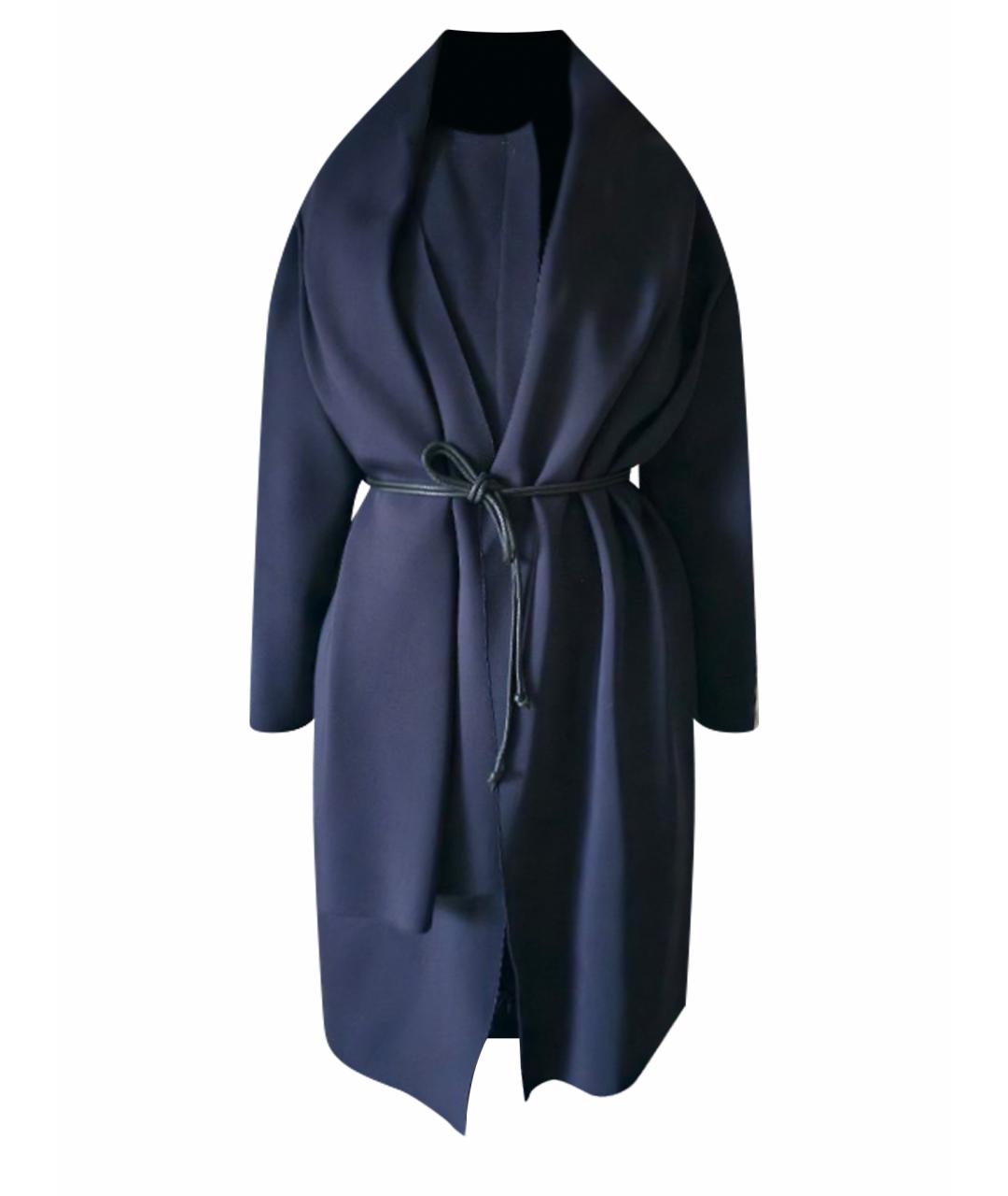 LANVIN Темно-синее пальто, фото 1