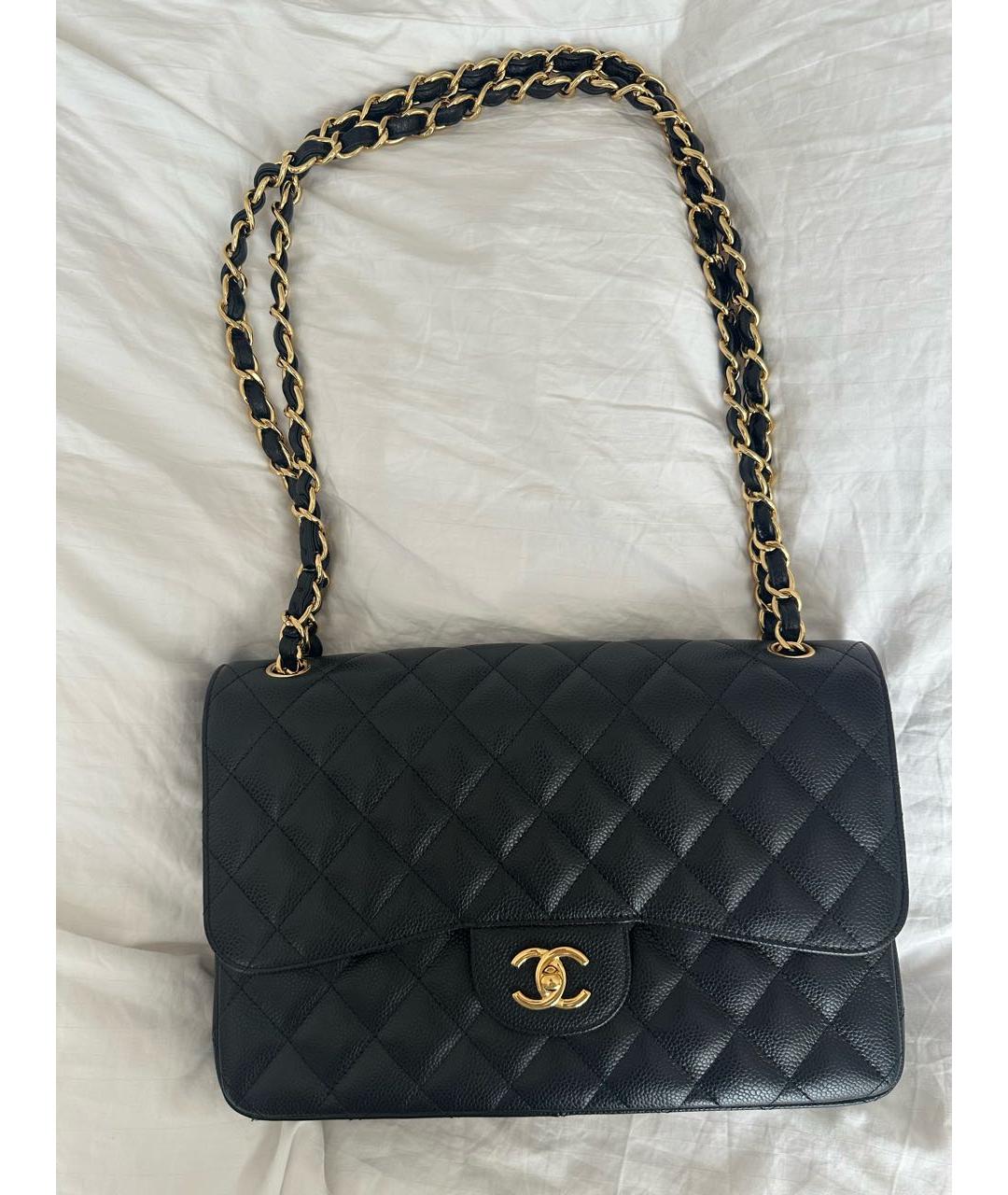 CHANEL Черная кожаная сумка через плечо, фото 6