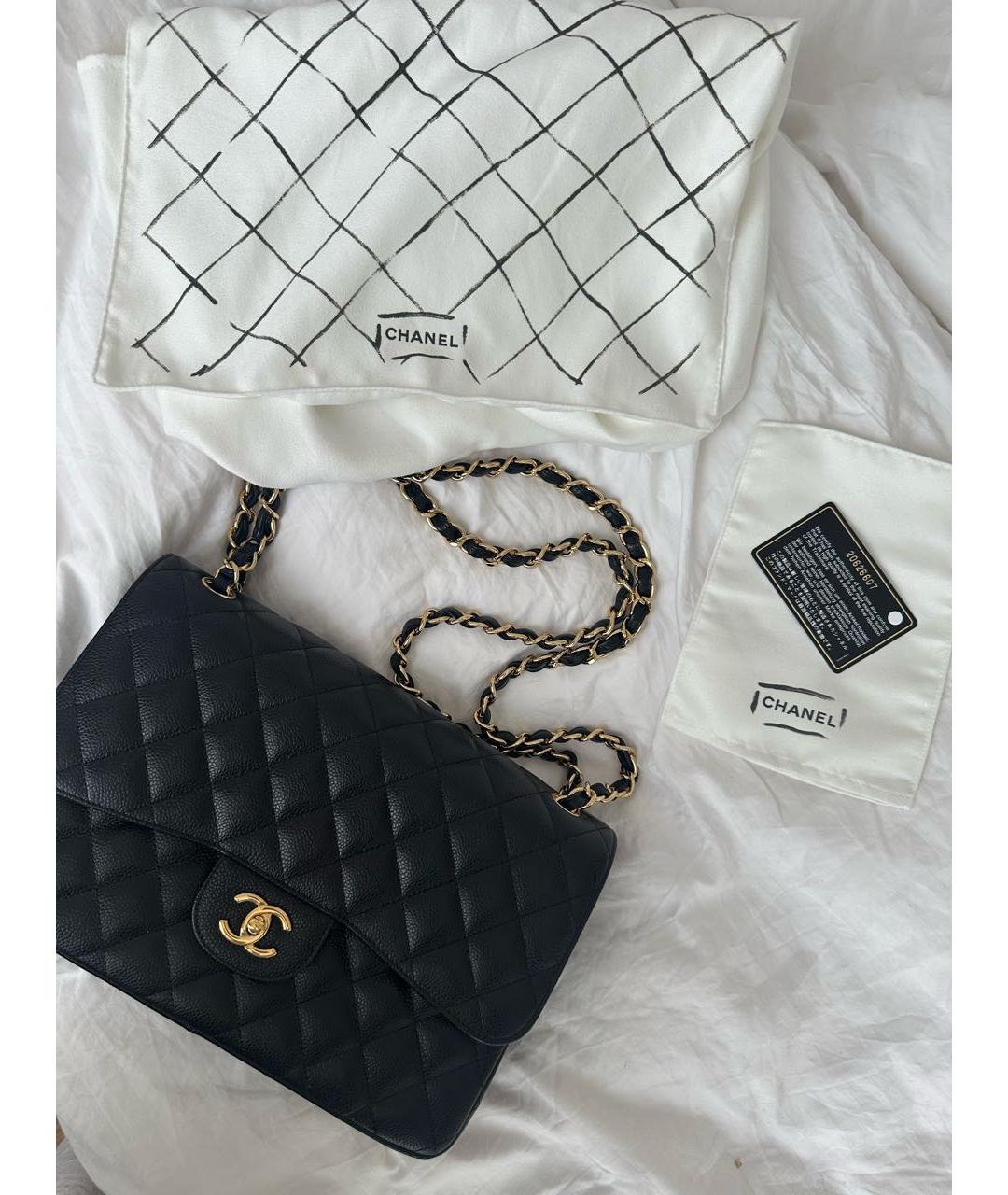 CHANEL Черная кожаная сумка через плечо, фото 5