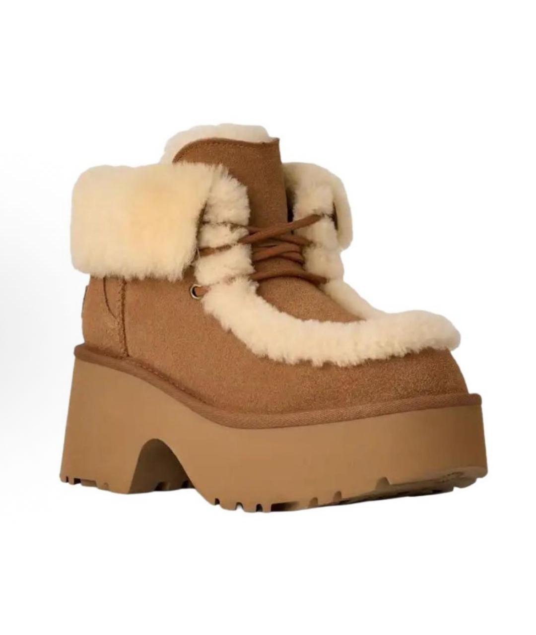 UGG AUSTRALIA Коричневые замшевые ботильоны, фото 5