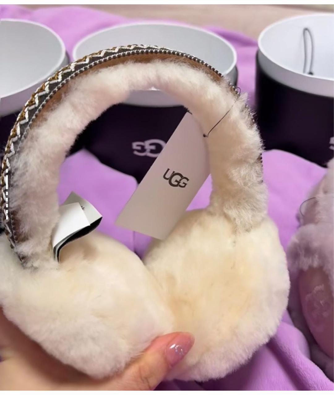 UGG AUSTRALIA Коричневые шерстяные наушники, фото 2