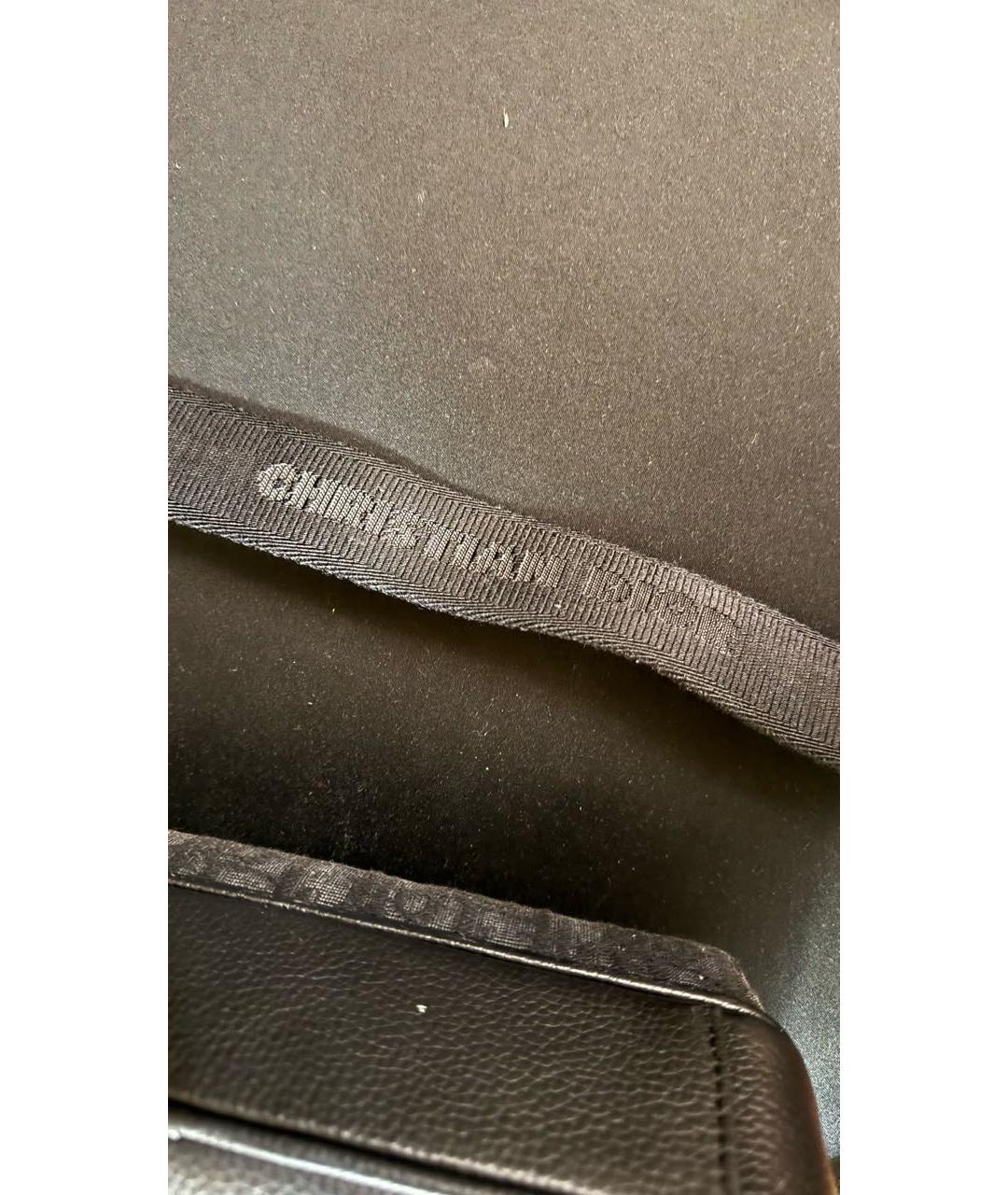 CHRISTIAN DIOR Черная кожаная поясная сумка, фото 5