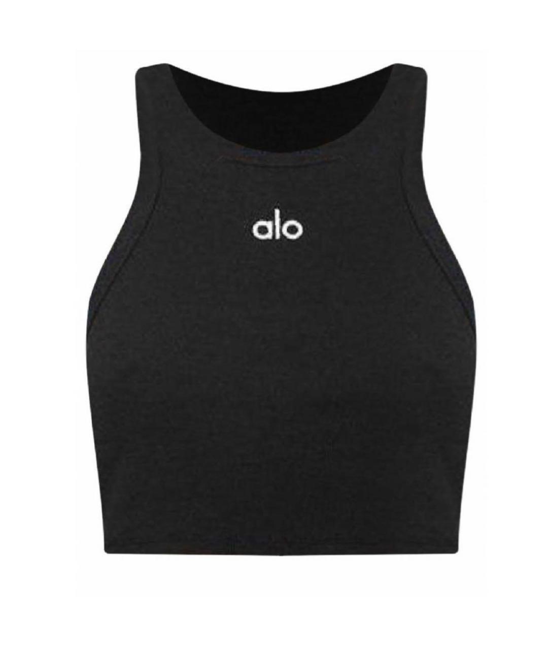 ALO YOGA Черная майка, фото 1