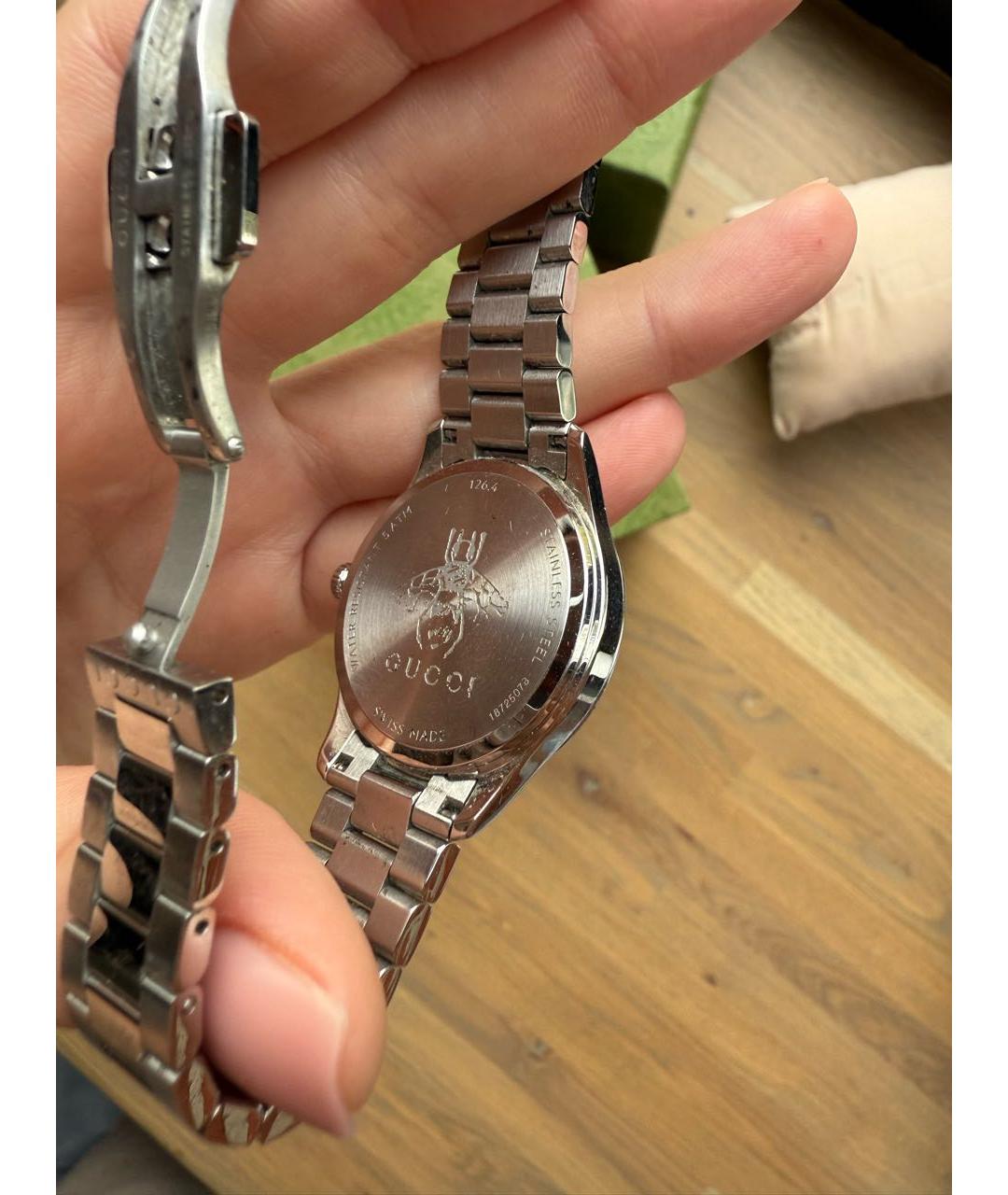 GUCCI Серебряные часы, фото 3