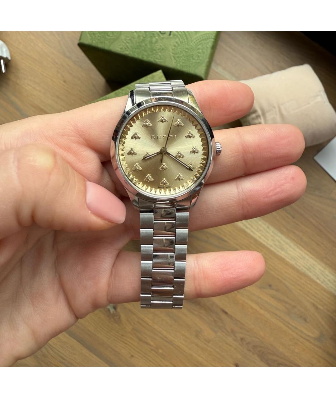 GUCCI Серебряные часы, фото 7