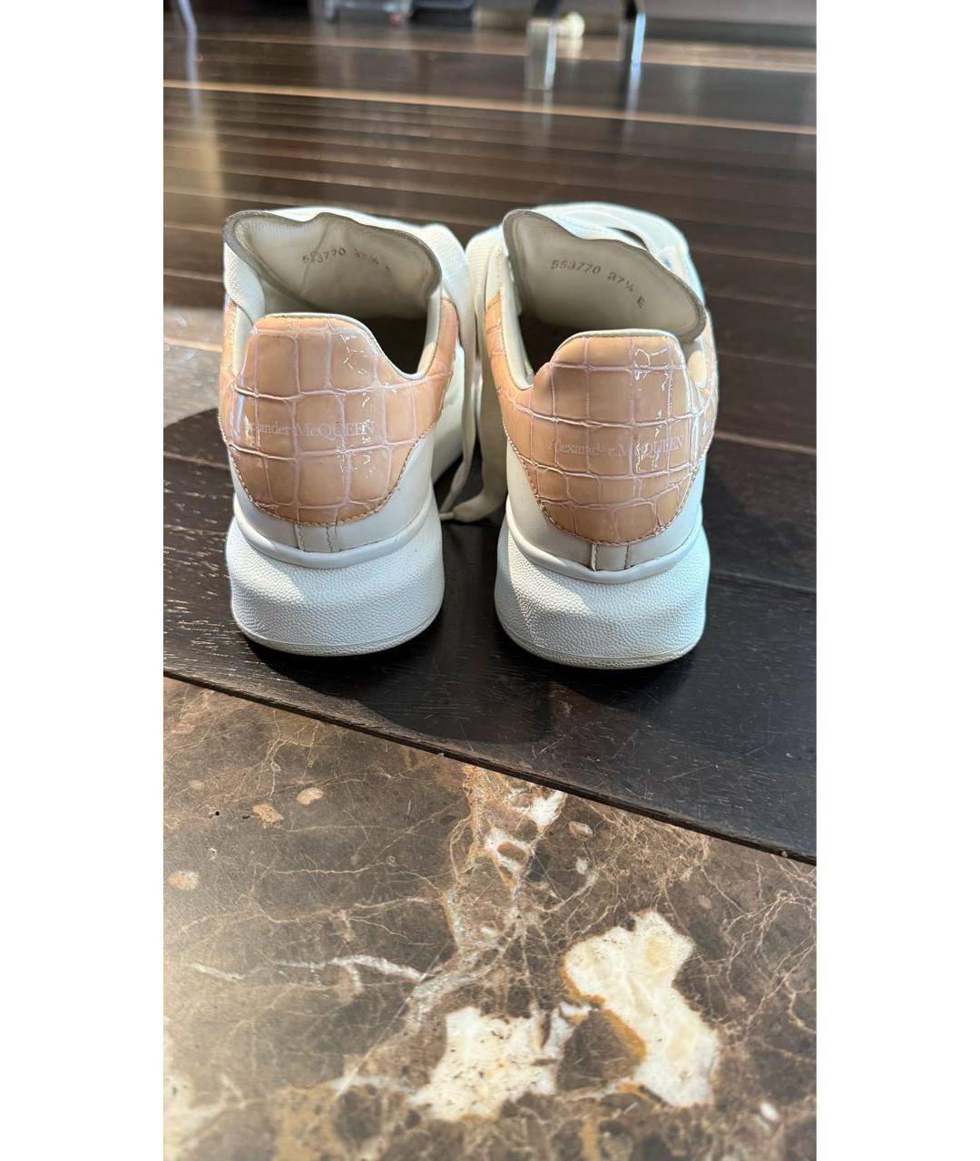 ALEXANDER MCQUEEN Белые кожаные кеды, фото 4