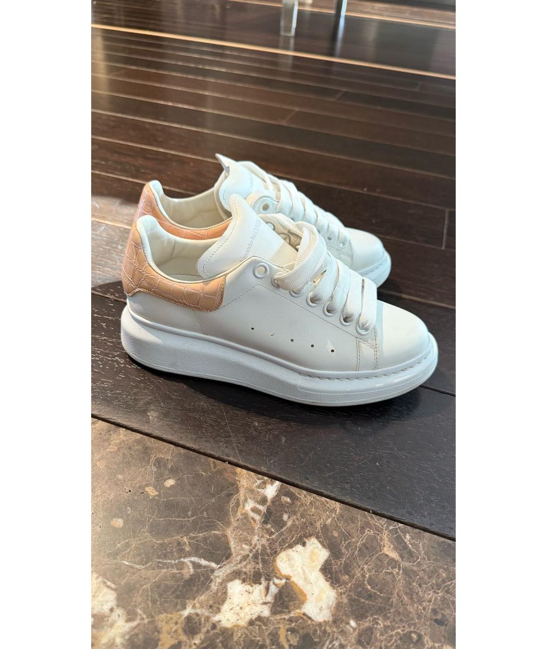 ALEXANDER MCQUEEN Белые кожаные кеды, фото 9