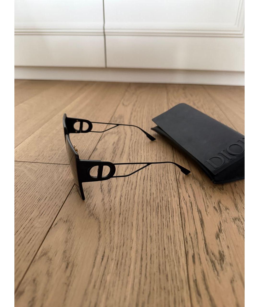 CHRISTIAN DIOR Черные металлические солнцезащитные очки, фото 2