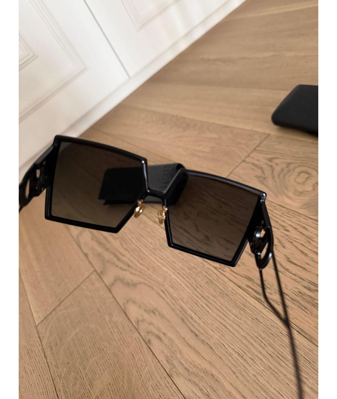 CHRISTIAN DIOR Черные металлические солнцезащитные очки, фото 4