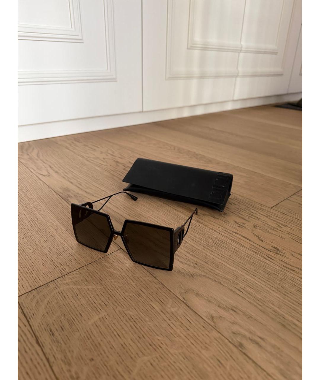 CHRISTIAN DIOR Черные металлические солнцезащитные очки, фото 5