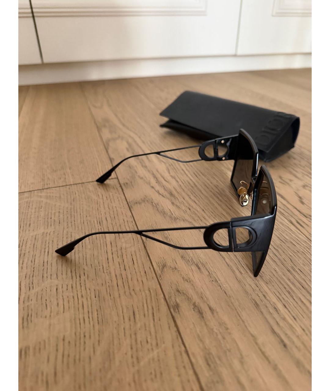 CHRISTIAN DIOR Черные металлические солнцезащитные очки, фото 3