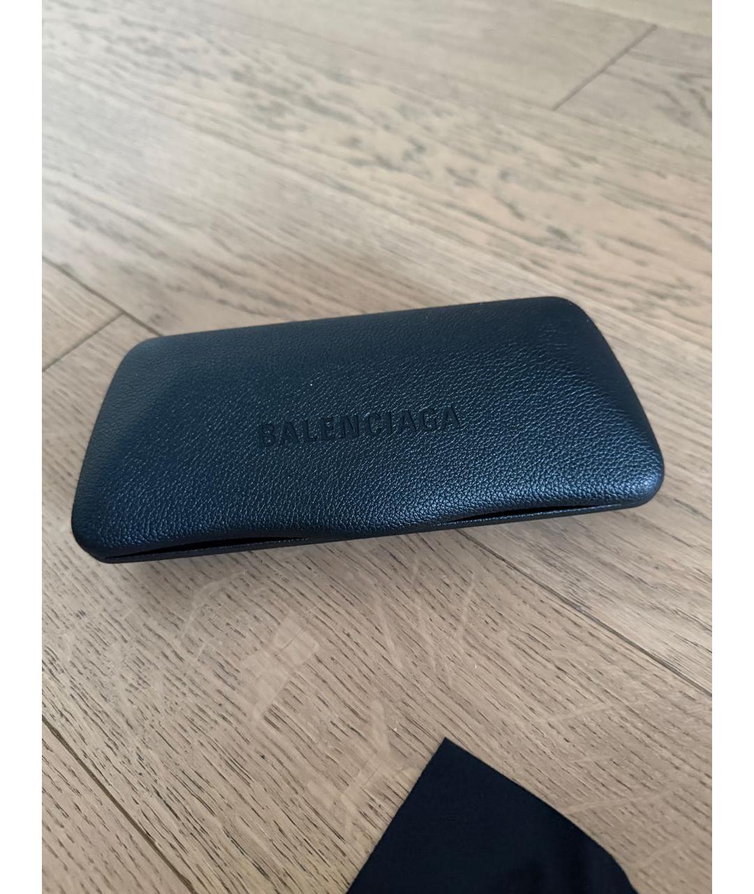 BALENCIAGA Черные металлические солнцезащитные очки, фото 4