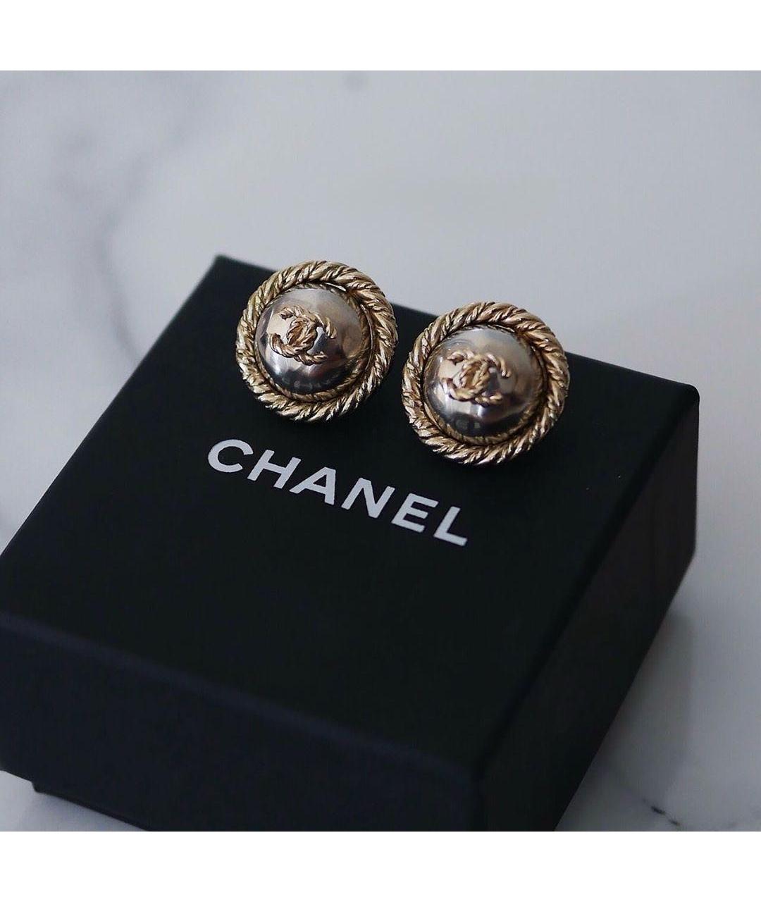 CHANEL Металлические серьги, фото 2