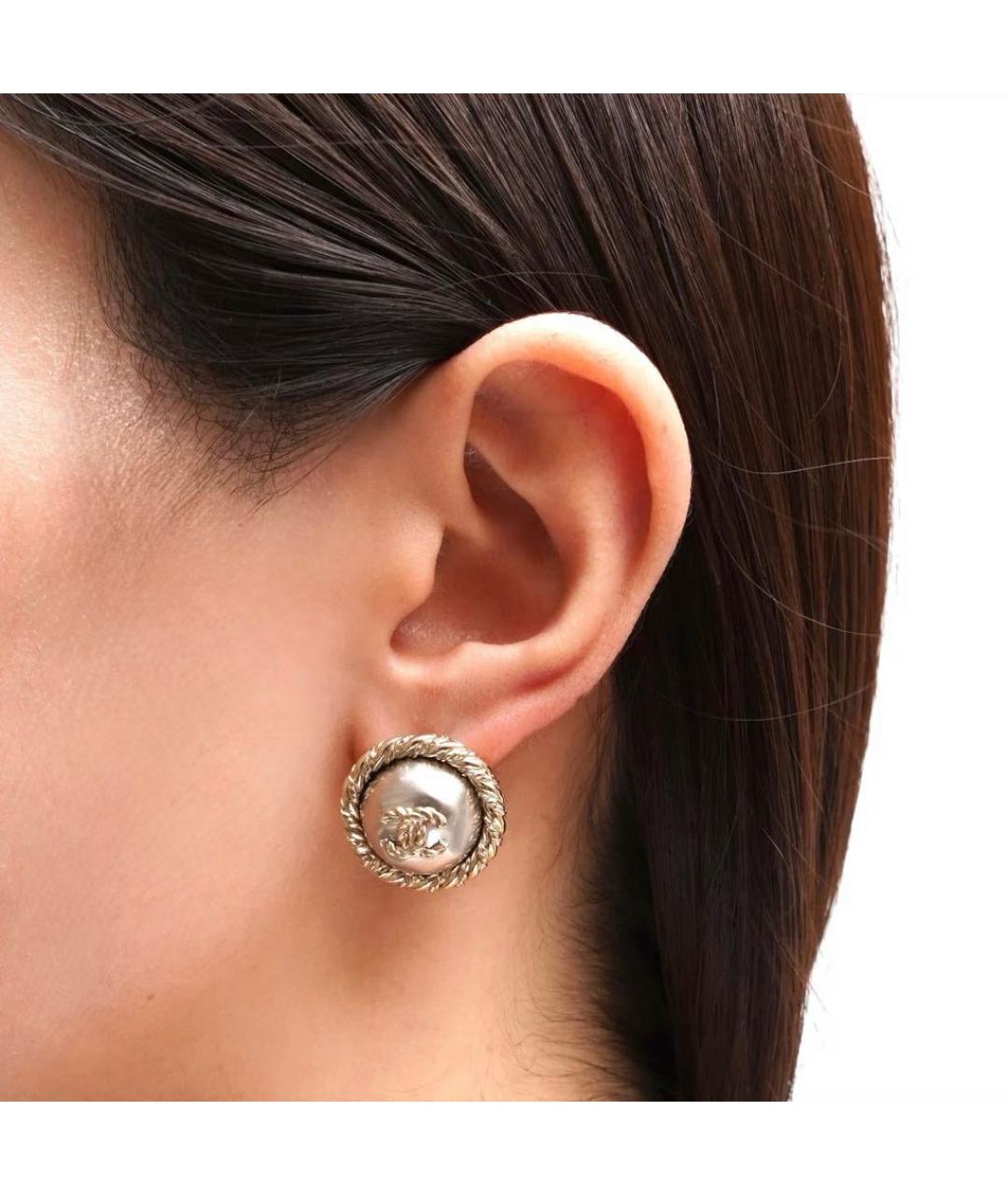 CHANEL Металлические серьги, фото 3