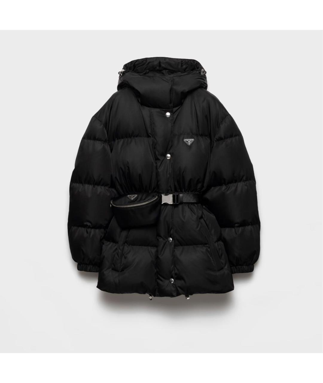 PRADA Черный полиэстеровый пуховик, фото 5