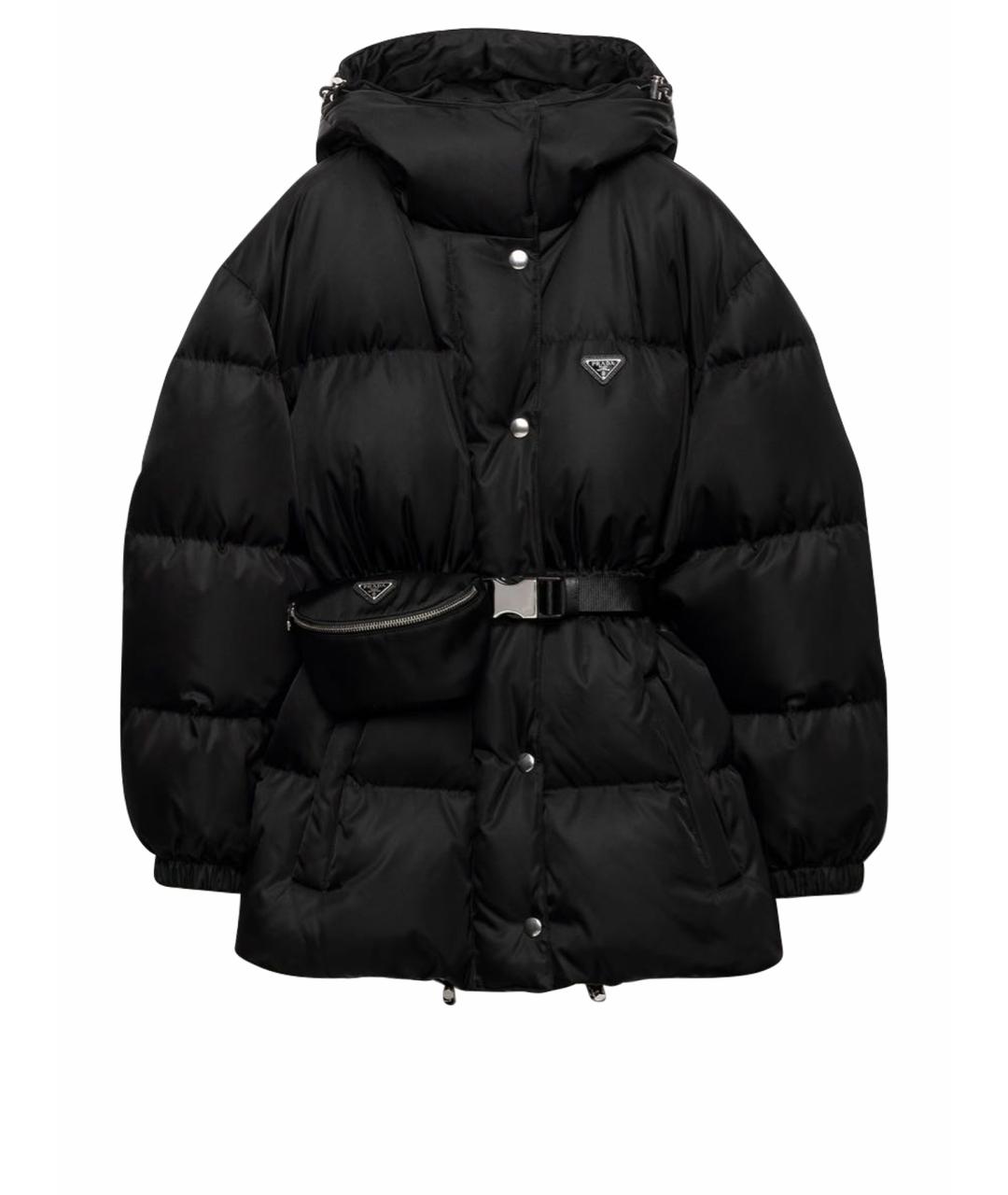 PRADA Черный полиэстеровый пуховик, фото 1