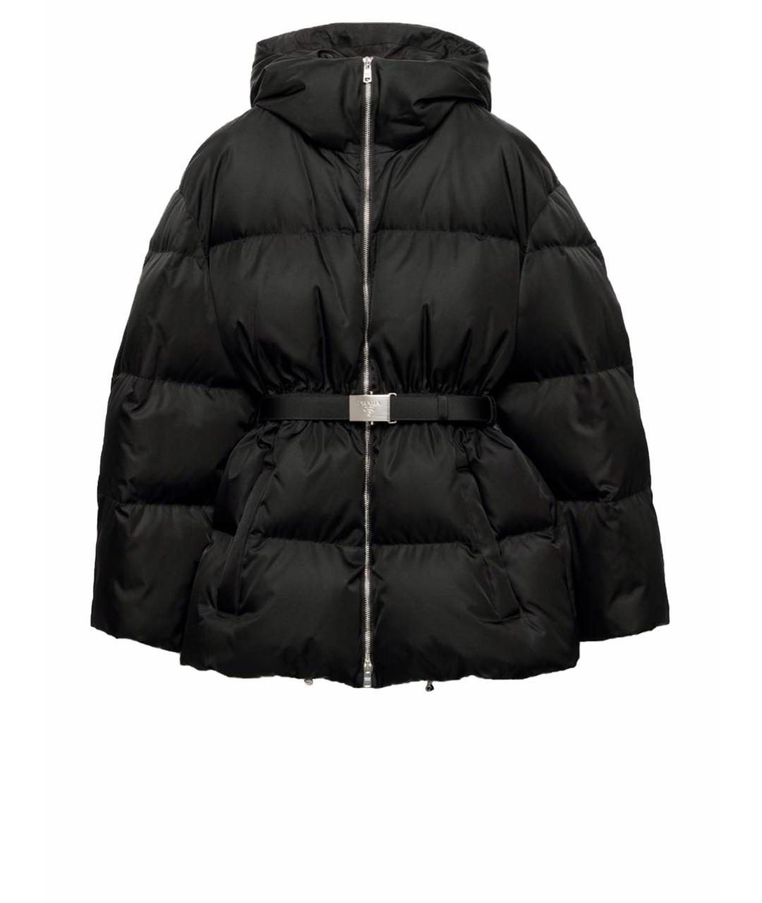 PRADA Черный полиэстеровый пуховик, фото 1