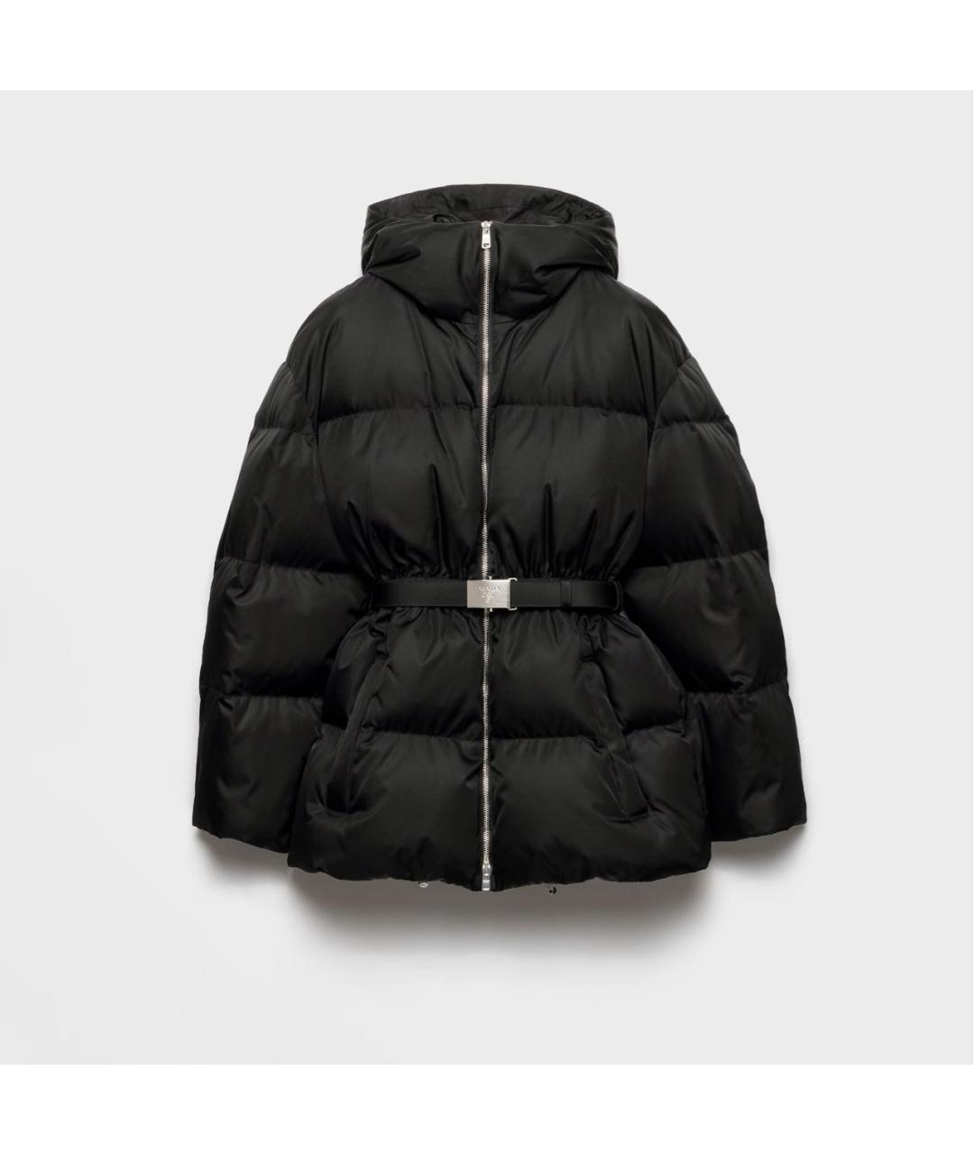 PRADA Черный полиэстеровый пуховик, фото 5