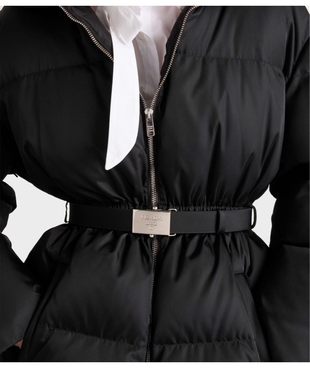 PRADA Черный полиэстеровый пуховик, фото 3