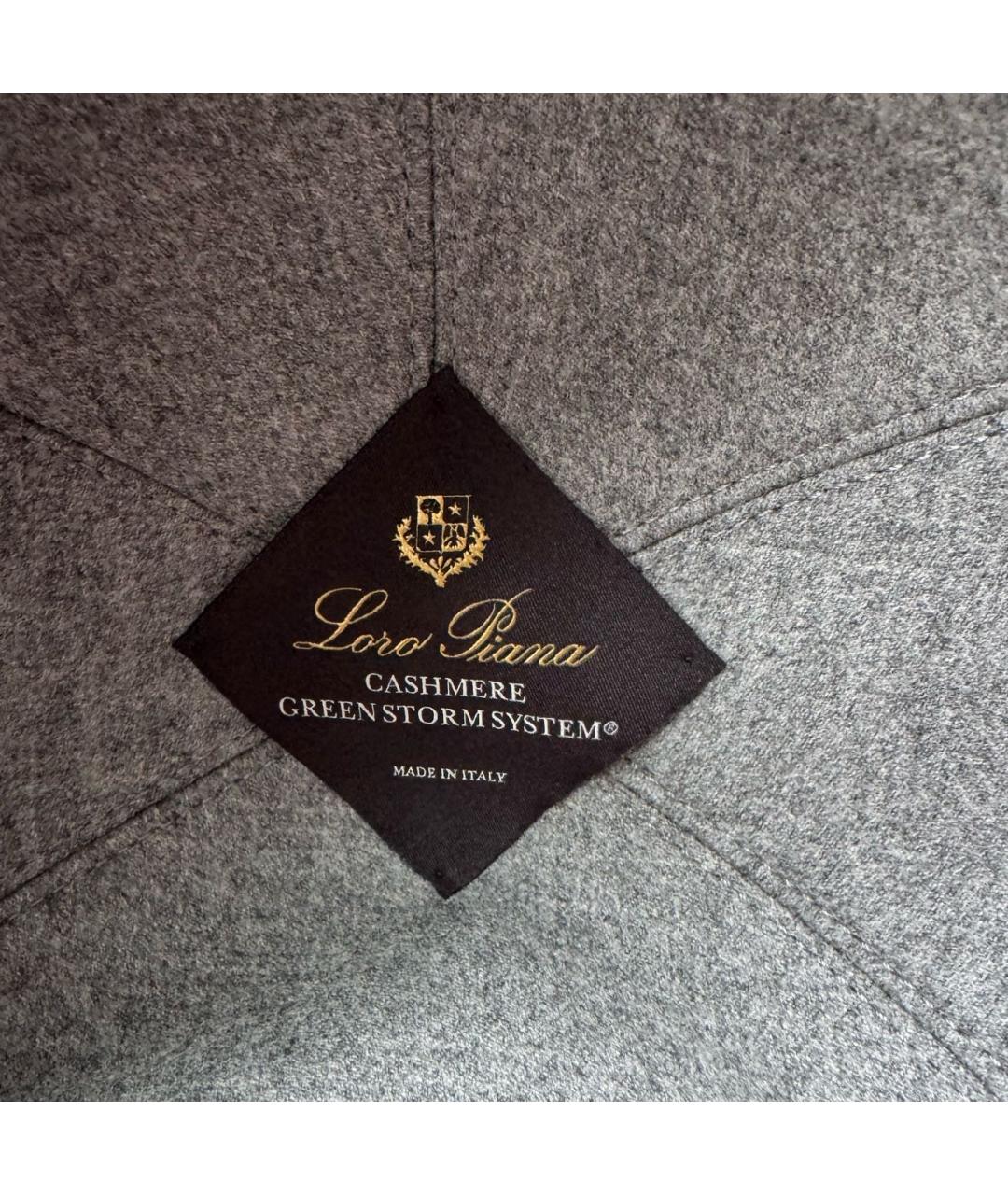 LORO PIANA Темно-синяя кашемировая кепка, фото 4