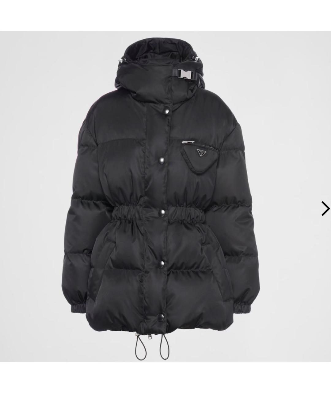 PRADA Черный полиэстеровый пуховик, фото 5