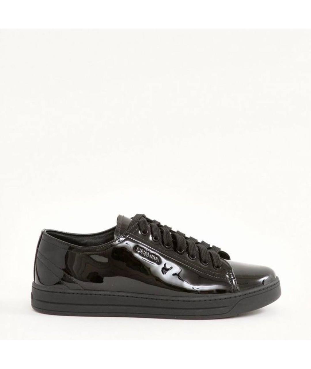 PRADA Черные кеды из лакированной кожи, фото 7