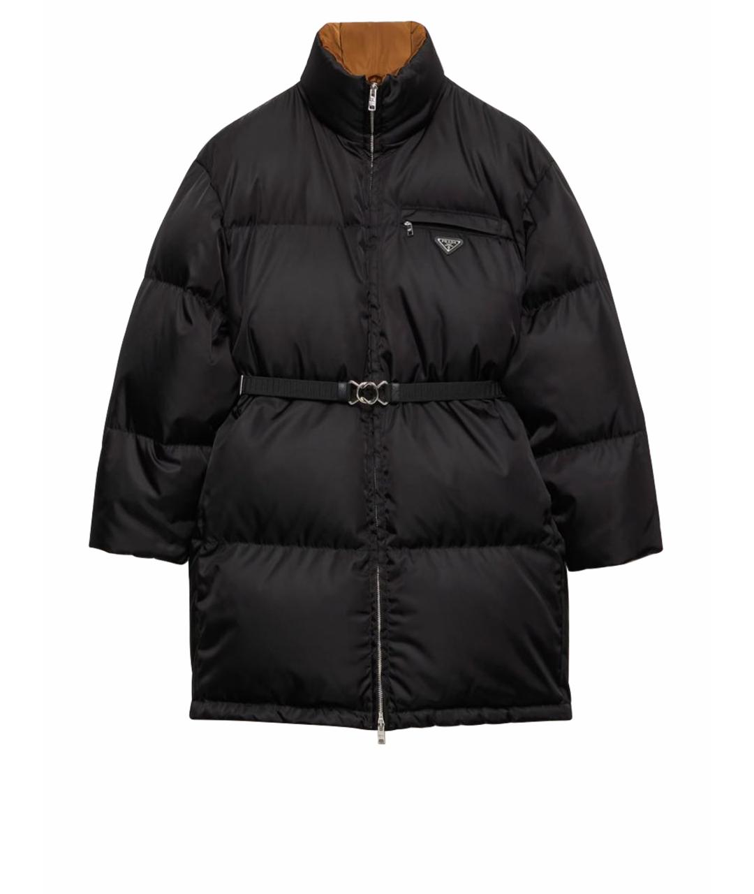PRADA Черный полиэстеровый пуховик, фото 1