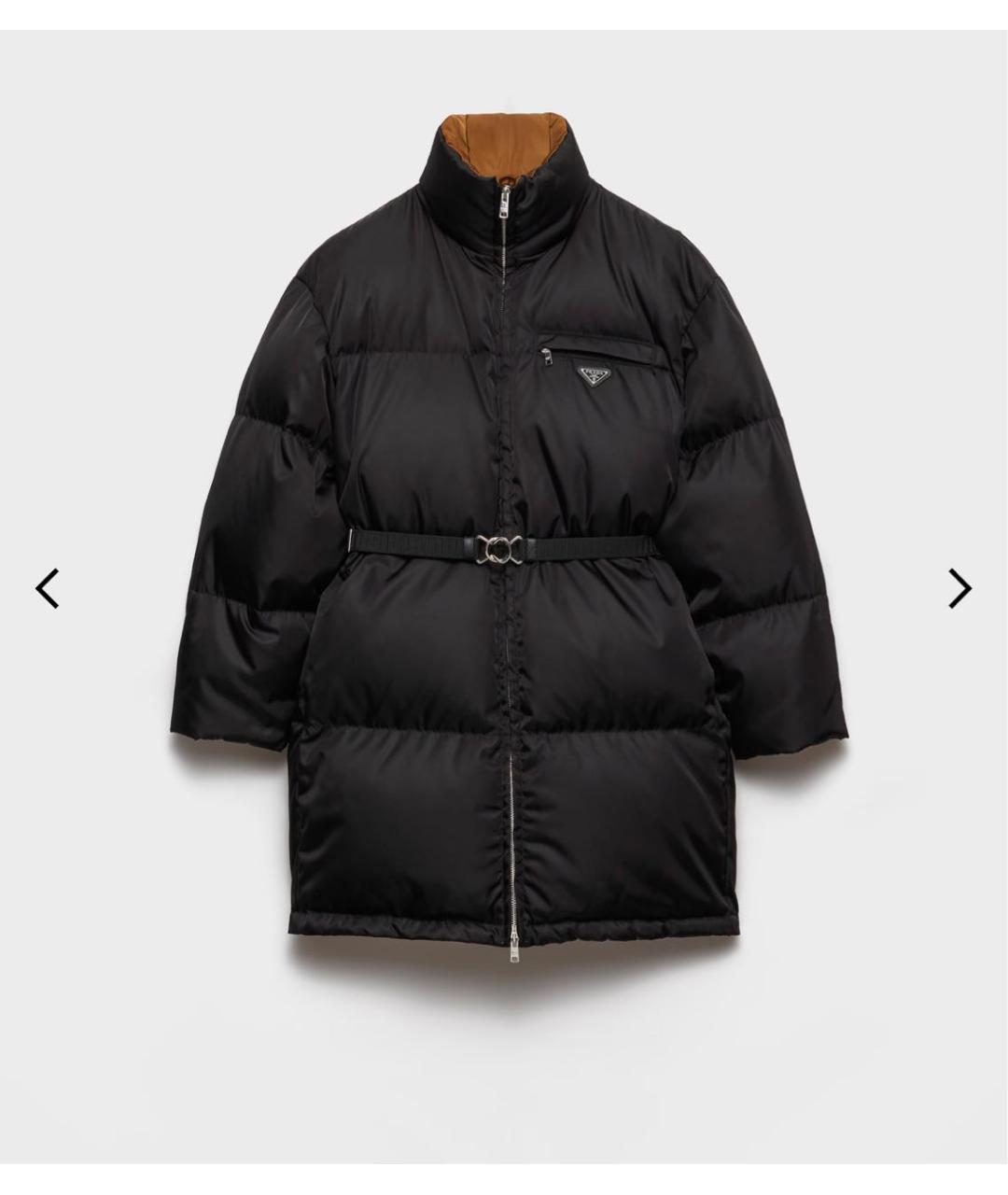 PRADA Черный полиэстеровый пуховик, фото 4