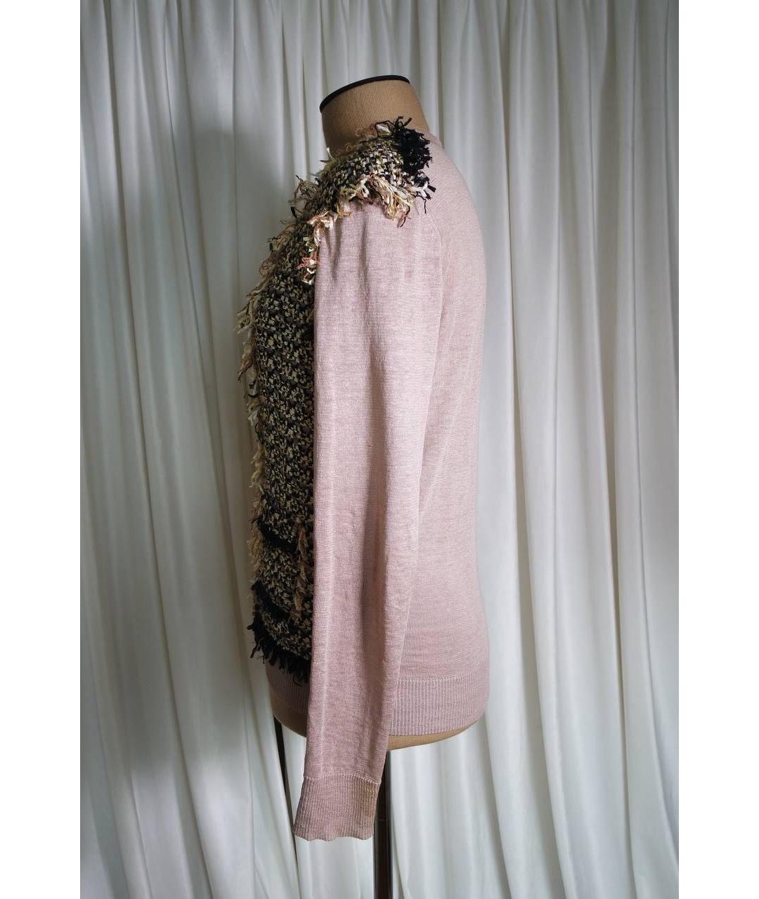 LANVIN Розовый льняной кардиган, фото 7