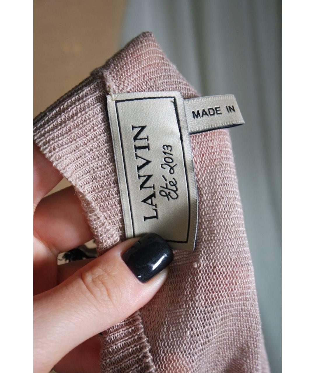 LANVIN Розовый льняной кардиган, фото 3