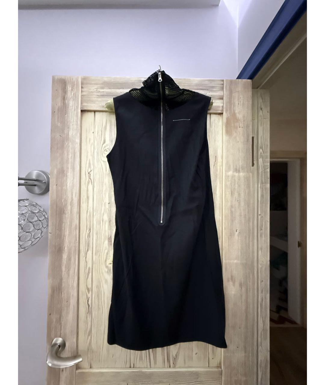 MAISON MARGIELA Черное шерстяное коктейльное платье, фото 2