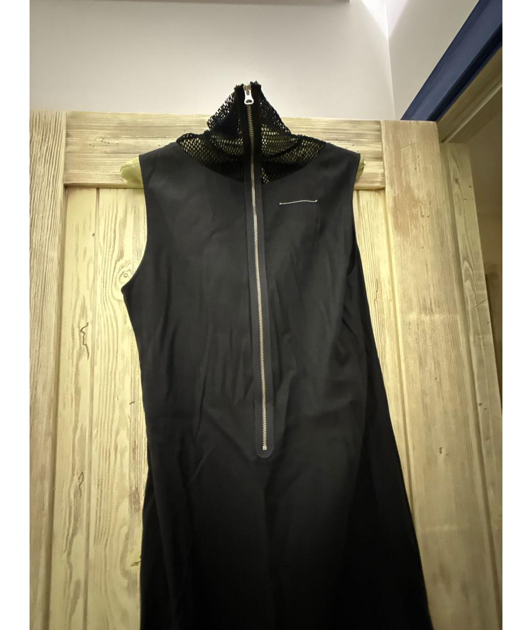 MAISON MARGIELA Черное шерстяное коктейльное платье, фото 3