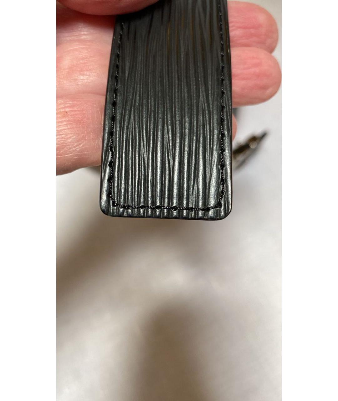 LOUIS VUITTON Черный кожаный ремень, фото 5