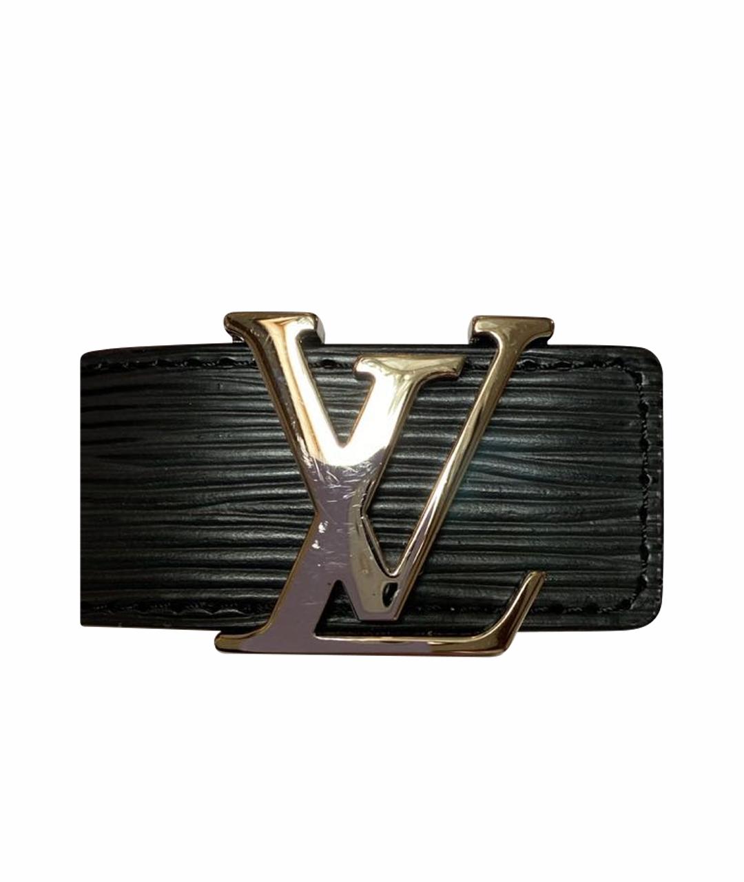 LOUIS VUITTON Черный кожаный ремень, фото 1