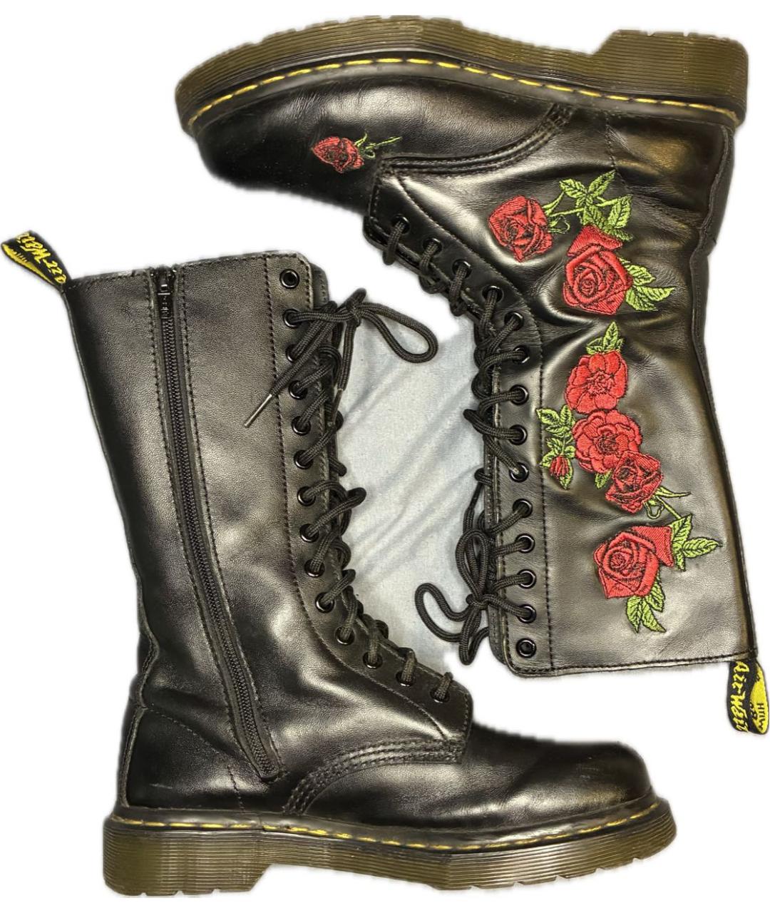 DR. MARTENS Черные кожаные ботинки, фото 8