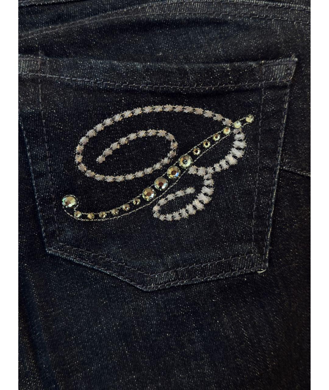 BLUMARINE Серые хлопко-эластановые джинсы слим, фото 7
