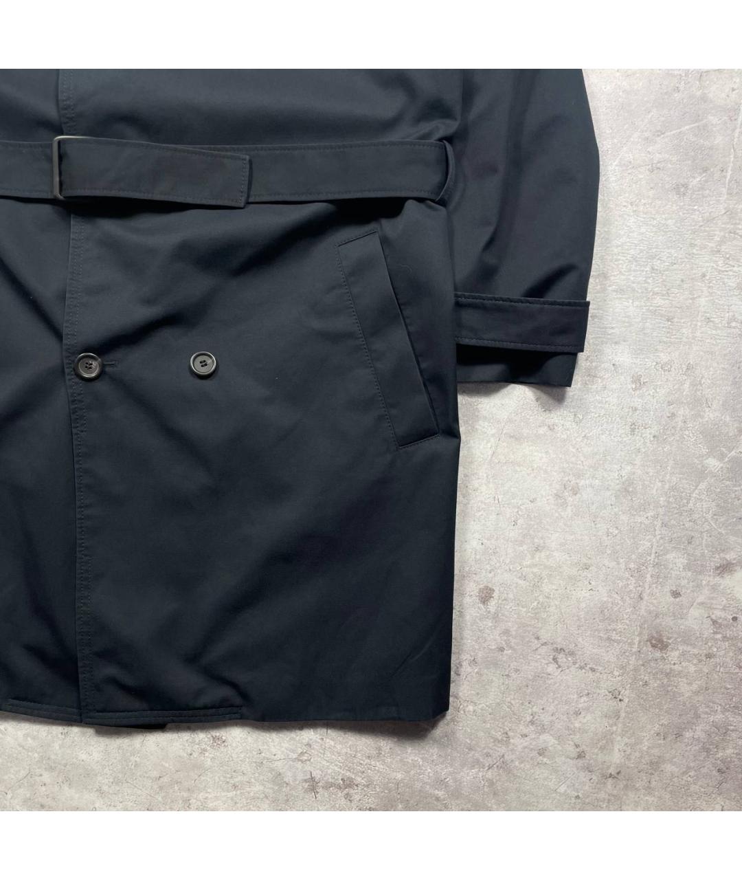 HUGO Черный хлопковый тренч / плащ, фото 7