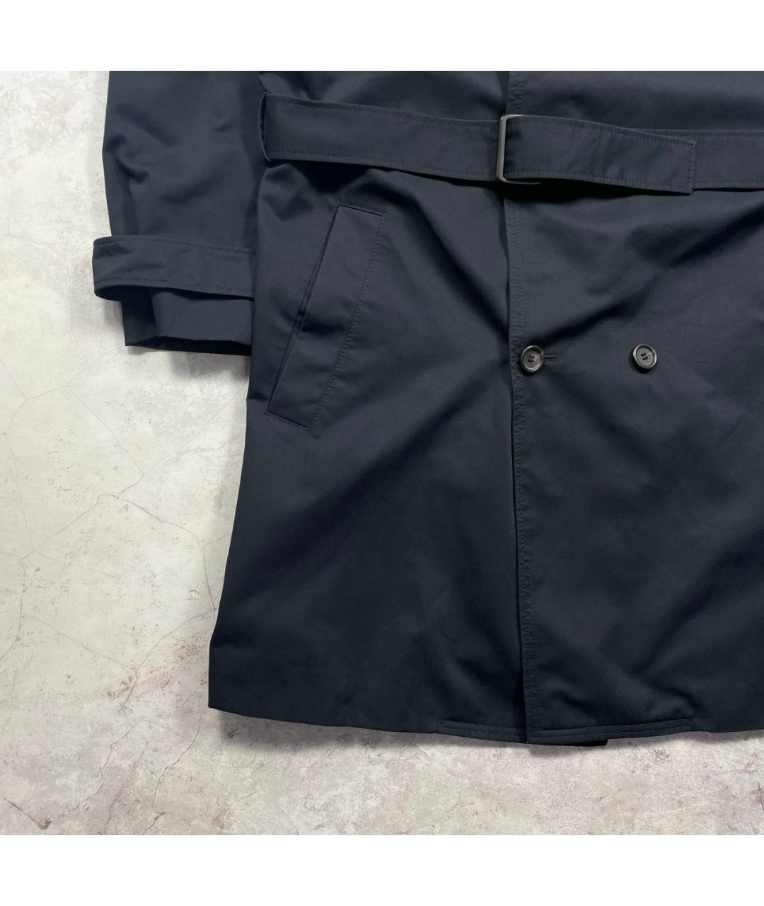 HUGO Черный хлопковый тренч / плащ, фото 6