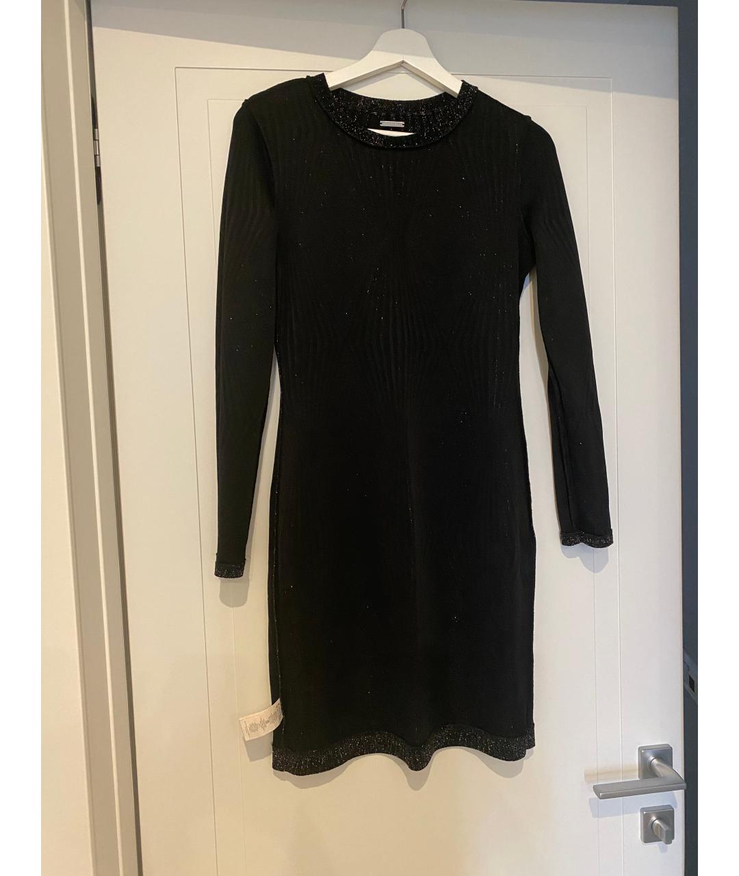MICHAEL MICHAEL KORS Черное ацетатное коктейльное платье, фото 3
