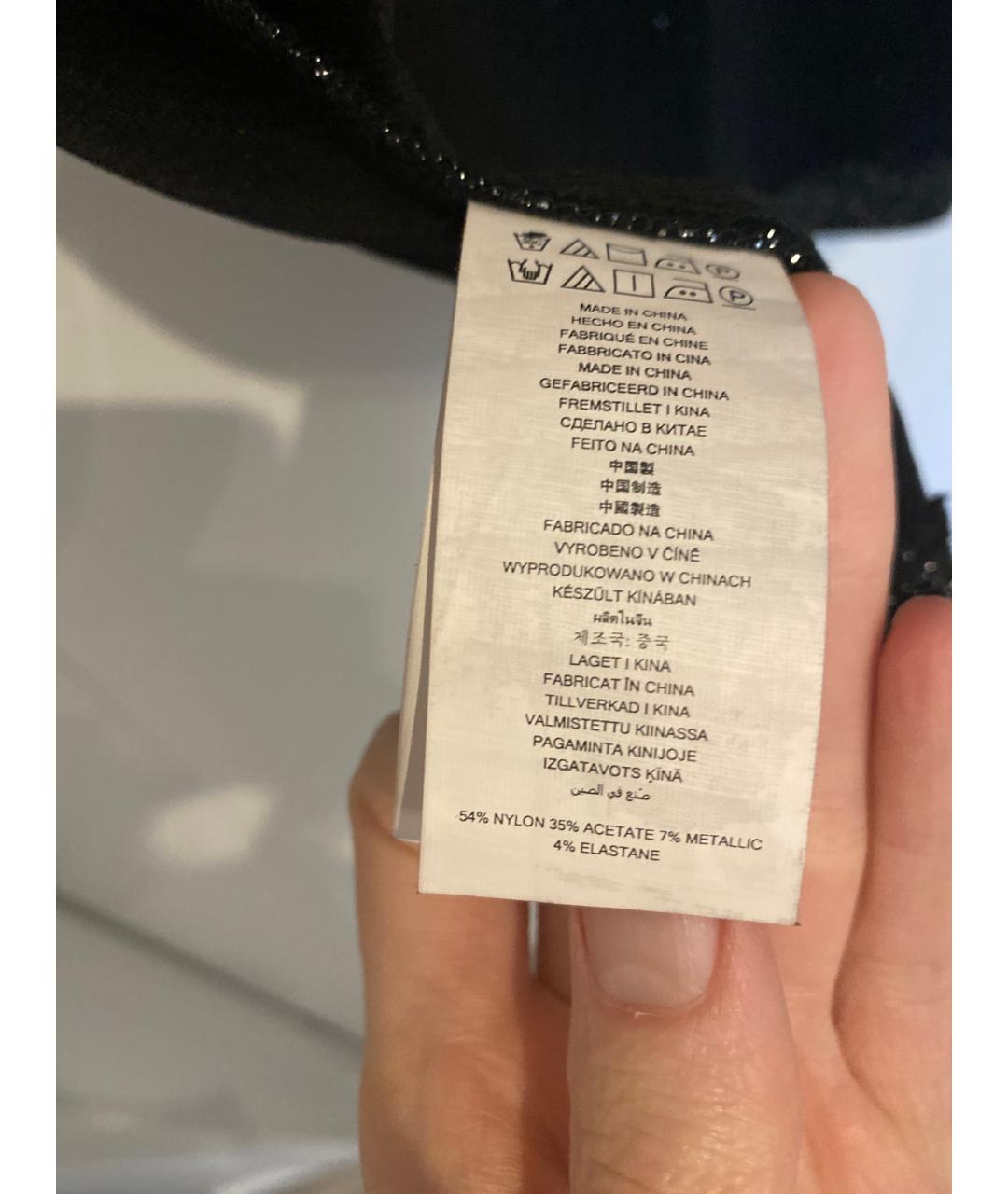 MICHAEL MICHAEL KORS Черное ацетатное коктейльное платье, фото 8