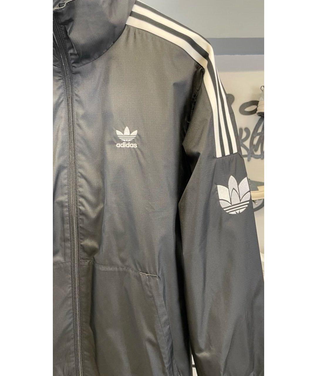 ADIDAS Черная полиэстеровая спортивная куртка, фото 4