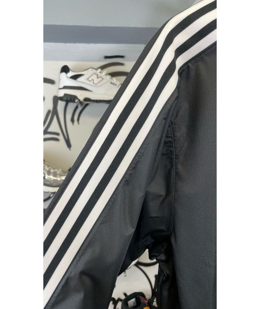 ADIDAS Черная полиэстеровая спортивная куртка, фото 5