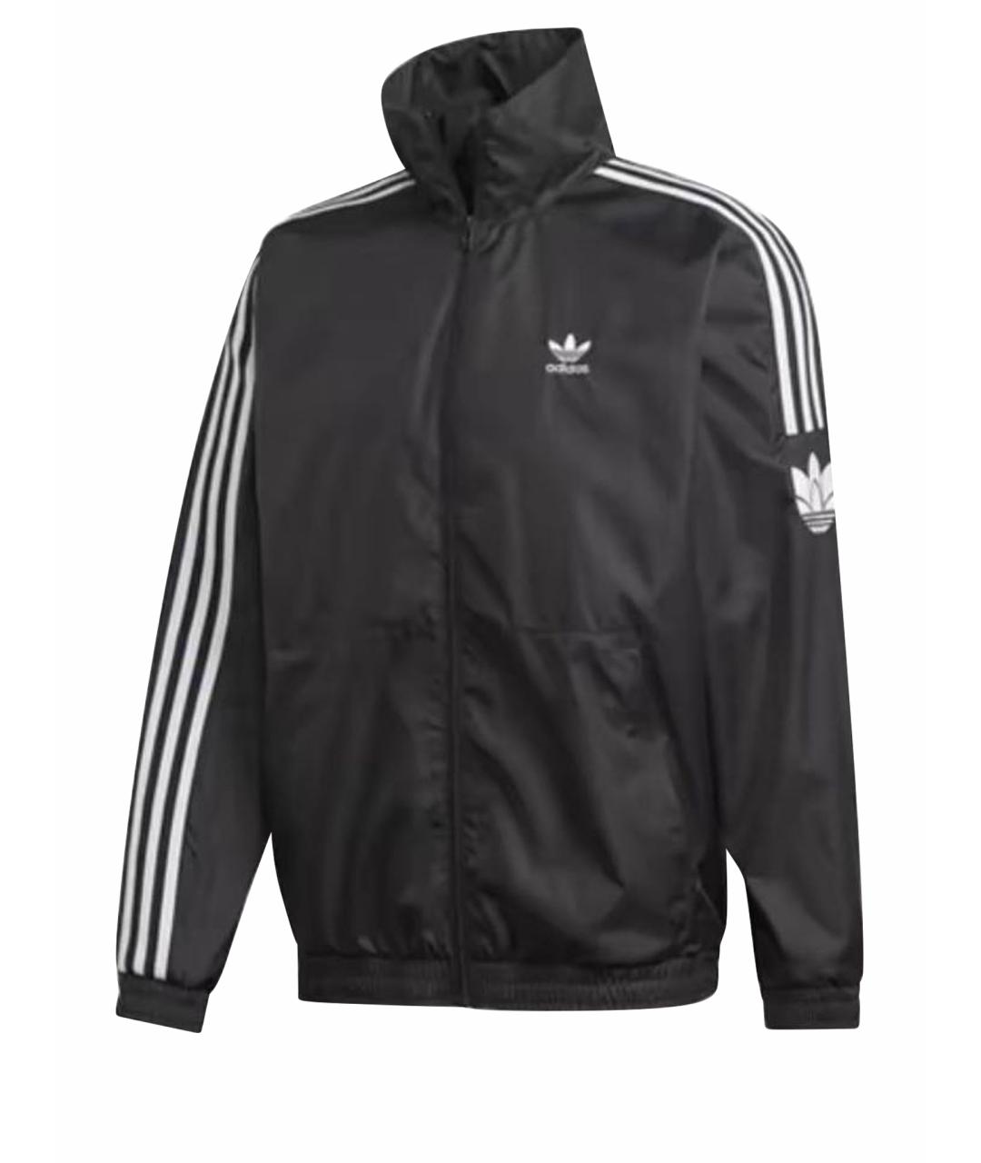 ADIDAS Черная полиэстеровая спортивная куртка, фото 1
