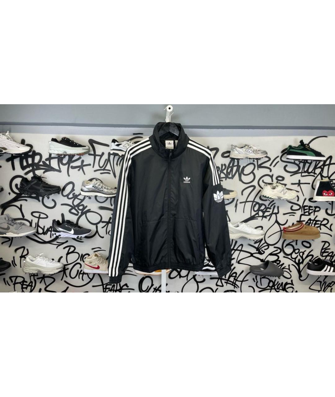 ADIDAS Черная полиэстеровая спортивная куртка, фото 6